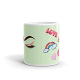 Love green coffee mug