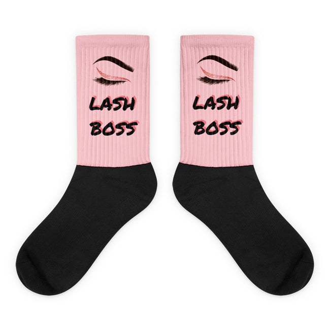 Lash boss black foot socks
